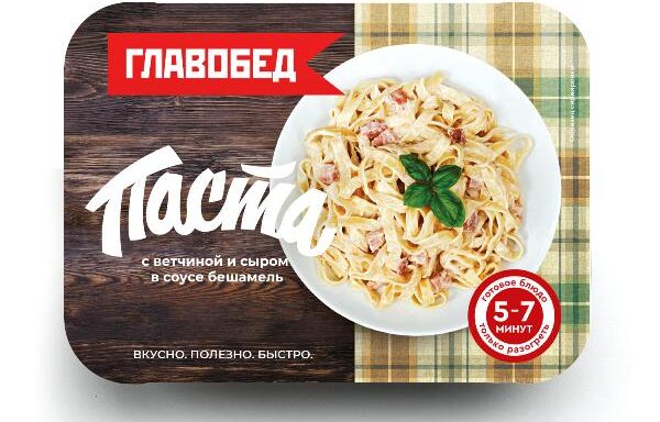 Паста с ветчиной и сыром в соусе бешамель