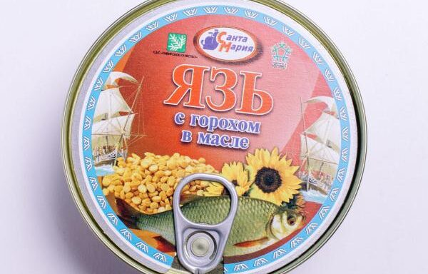 Язь с горохом в масле